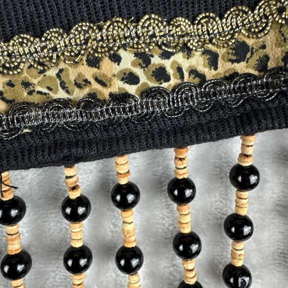 Vintage Judy Myers for Designer Times Cardigan Women's M Black Bead Trim (1068) - Picture 5 of 10